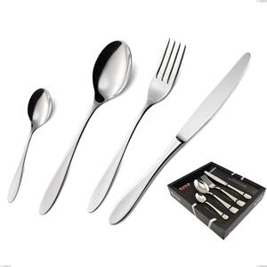 Confezione vetrina 24 pezzi oasi, Acciaio inox Aisi 304 Posate Lucide, spessore 2 mm