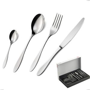 Confezione Panoramica 30 pezzi oasi, Acciaio inox Aisi 304 Posate Lucide, spessore 2 mm