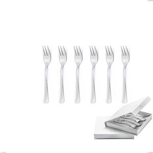 Confezione a libro 6 pezzi forchette dolce Oxford, Acciaio inox 18/C (AISI430), spessore 2.00 mm