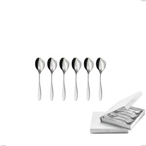 Confezione a libro 6 pezzi cucchiaini caff� oasi, Acciaio inox Aisi 304 Posate Lucide, spessore 2 mm