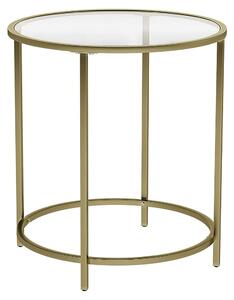 Tavolino - Leobert - Oro/Trasparente - 50 X 55 Cm