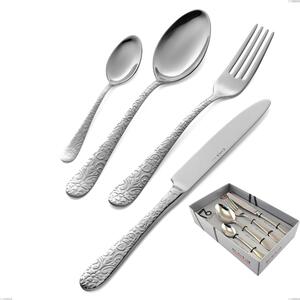 Confezione vetrina 16 pezzi Portofino, Acciaio inox (Aisi 304) inox lucido