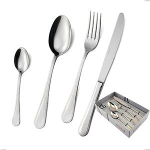 Confezione vetrina 16 pezzi perles, Acciaio inox Aisi 304 lucido, spessore 2.5 mm, design Classico