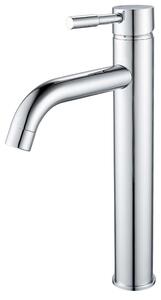 Miscelatore monocomando per lavabo alto, finitura cromata, corpo in ottone, per bagno