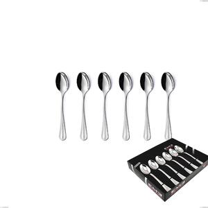 Confezione vetrina 6 pezzi caff� Royal, acciaio 18-10 lucido, spessore 2.5 mm