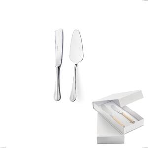 Confezione a libro 2 pezzi,paletta pi� coltello dolce da servizio Royal, acciaio 18-10 lucido, spessore 2.5 mm