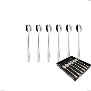 Confezione vetrina 6 pezzi cucchiaini bibita Royal, acciaio 18-10 lucido, spessore 2.5 mm