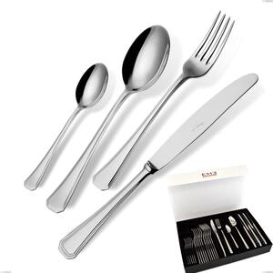 Servizio Posate 24 Pezzi 6 posti tavola SAVOIA in acciaio lucido 18/10 (AISI304) spessore 2,5 mm