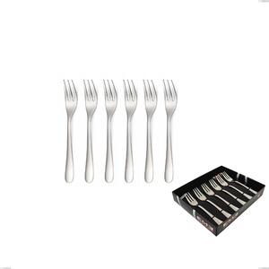 Confezione vetrina 6 pezzi forchettine dolce Segno, Acciaio inox 18/10 (AISI304), spessore 1.8 mm