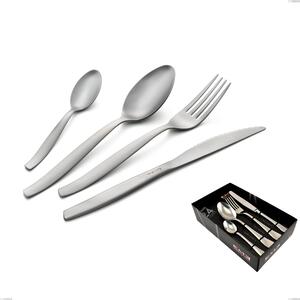 Confezione vetrina 24 pezzi coltello Da Bistecca Shark Sabbiato, Acciaio 18/0 Acciaio Satinato, spessore 2 mm