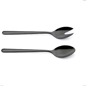 Coppia insalata Venice Gun Metal, Acciaio Inox 18-10 trattamento pvd canna di fucile, spessore 4 mm, lunghezza 260 mm