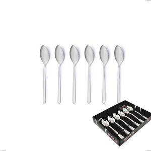 Confezione vetrina 6 pezzi caff� venice sabbiato, Acciaio inox Aisi 304 Posate sabbiate, spessore 4 mm