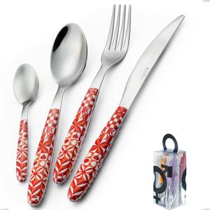 Confezione You&Me 24 pezzi posate vero circle, acciaio 18.0 nickel free, manicatura pbt sublimato acciaio lucido