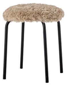 Sgabello beige in metallo impilabile Linard – Bloomingville