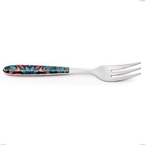 Forchetta dolce vero damasco, acciaio 18.0 nickel free, manicatura pbt sublimato acciaio lucido, lunghezza 150 mm