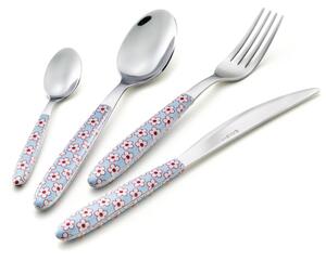 Set Posate colorate 4 pezzi VERO MARGARITA Azzurro 1 posto tavola 18/C