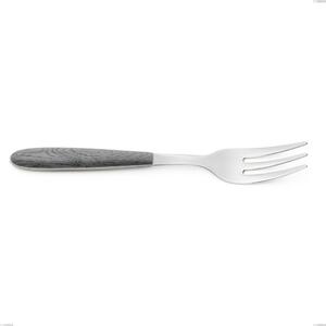 Forchetta dolce vero olmo grigio, acciaio 18.0 nickel free, manicatura pbt sublimato acciaio lucido, lunghezza 150 mm