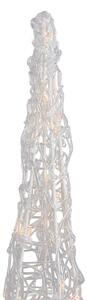 Albero di Natale trasparente 60 cm incl. LED IP44 - Coni