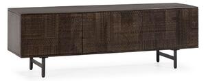 Mobile TV marrone scuro in mango massiccio 145x48x40 cm Kalai – MOME