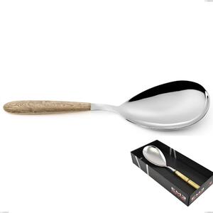Confezione vetrina 1 pezzo pala riso vero pino, acciaio 18.0 nickel free, manicatura pbt sublimato acciaio lucido