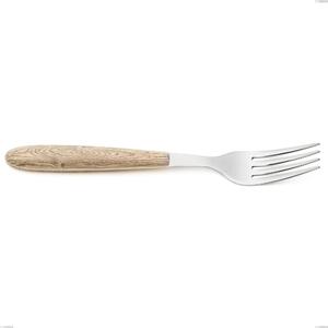 Forchetta tavola vero pino, acciaio 18.0 nickel free, manicatura pbt sublimato acciaio lucido, lunghezza 190 mm