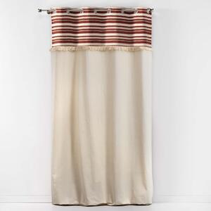 Tenda color mattone e di colore naturale in cotone 140x240 cm Atlas – douceur d'intérieur