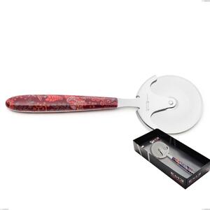 Confezione vetrina rotella tagliapizza vero samarcanda, acciaio 18.0 nickel free, manicatura pbt sublimato acciaio lucido