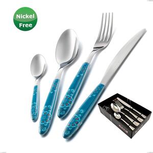 Confezione vetrina 24 pezzi Vero Trinacria Verde 31, inox 18/0