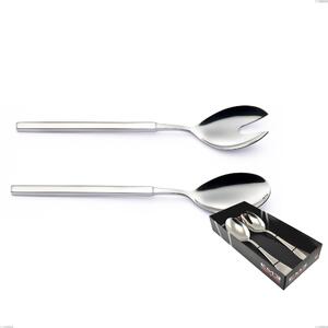 Confezione vetrina 2 pezzi insalata Zeus Inox, acciaio forgiato lucido 18/10 (AISI 304)