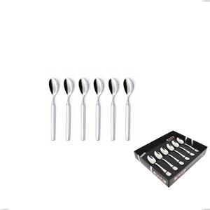 Confezione vetrina 6 pezzi moka Zeus Inox, acciaio forgiato lucido 18/10 (AISI 304)