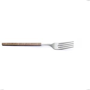 Forchetta da servizio Zeus Fire, acciaio forgiato 18/10 (AISI 304), Lunghezza 240 mm manicatura martellata e brunita