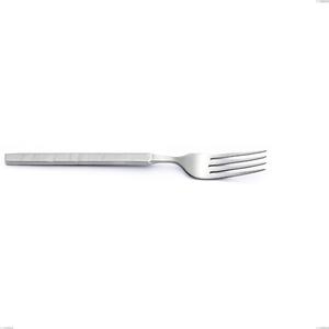 Forchetta tavola Zeus ICE , Acciaio 18/10 forgiato martellato sabbiato, spessore 4 mm, lunghezza 214 mm, forgiato