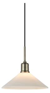Lampadario bianco e color ottone con paralume in vetro ø 25 cm Vela – Markslöjd