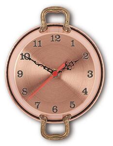 Orologio Tegame in Rame � 15 cm martellato a mano liscio