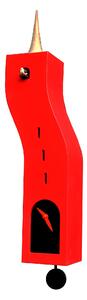 Orologio con Cuc� a pendolo Stortolo 15x10xh57 cm cassa Laccata, cono in faggio massello tornito