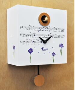 Orologio Cuc� da parete Primavera 20,5x10xh20,5 cm cassa in MDF colore bianco