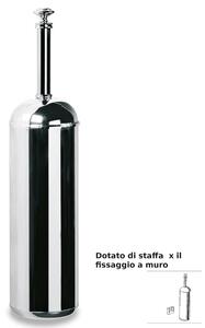 Porta scopino in acciaio lucido da appoggio o a muro Dimensioni 8x8x h 35,5 cm LIBERTY inox lucido