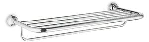 Ripiano Porta salviette per bagno, doccia 65,50x28,50xh11,40 cm finitura Inox Lucido Completo di Stop di Fissaggio