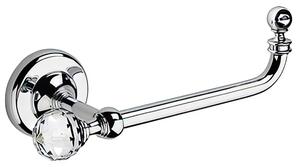 Portarotolo di carta igienica MADRAS ORIENTE 21,5x9xh6,5 cm Cromo e Swarovski finitura cromo lucido , Made In Italy