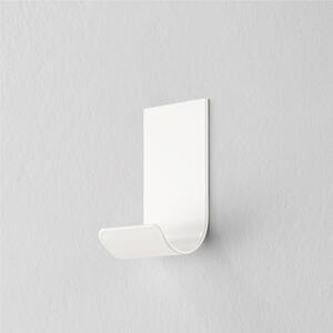 Appendiabiti da parete giovane semplice MIMI Dimensioni 3,5x4xh 7 cm Si portata max 5Kg metallo da attaccare a muro con biadesivo in dotazione colore bianco