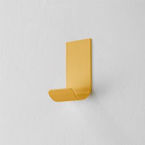Appendiabiti da parete giovane semplice MIMI Dimensioni 3,5x4xh 7 cm Si portata max 5Kg metallo da attaccare a muro con biadesivo in dotazione colore Senape RAL 1005