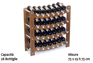 Portabottiglie Vino Costway In Metallo - Per 8 Bottiglie, Piedini Regolabili, Antiruggine - Foto 10