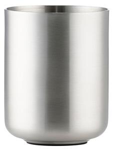Portaspazzolino color argento opaco in acciaio inox Ume – Zone