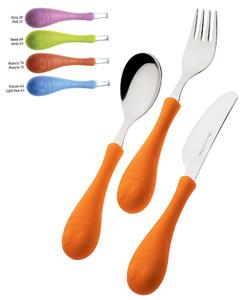 Posate per Bambini PINNA 1 Coltello 1 Forchetta 1 Cucchiaio + DI 18 MESI
