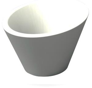 Portavaso Dorico per esternointerno in polietilene Bianco 680xh370xh500