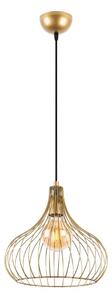 Lampadario dorato con paralume in metallo ø 22 cm Teldemia – Opviq lights