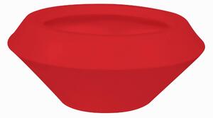 Vaso Tondo in Polietilene Liscio con sottovaso OLIMPICO dimensioni 50x22xh 15 cm - diametro interno 36 cm adatto interno esterno colore Fragola