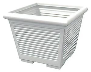 Vaso quadro MILLERIGHE In Polietilene con sottovaso 50 cm Dimensioni 48x34x h 39 cm - 40 Litri colore Bianco Latte