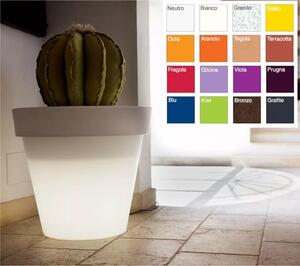 Vaso rotondo dal Design Lineare e sobrio Modello ROMANO SMALL polietilene 70x70xh 63cm Modello colore multicolor