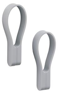 Gancio per asciugamani grigio chiaro in silicone 2 pz Loop – Zone
